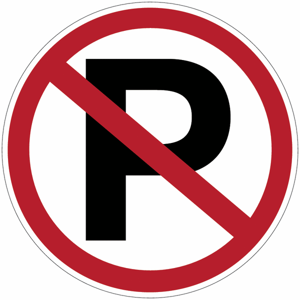 "NO PARKING" SIGN